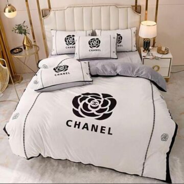 New Chanel Bedsheet Set 6pcs in Cotton Material- AjmanShop