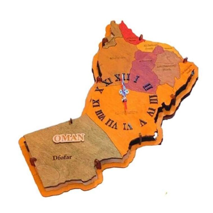 Oman Natural Wood Wall Clock - Ajmanshop