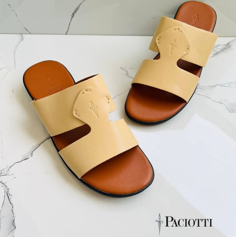 Paciotti Arabic Men Sandal, Beige - AjmanShop