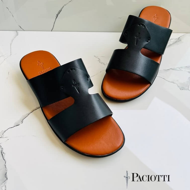 Paciotti Arabic Men Sandal, Black - AjmanShop