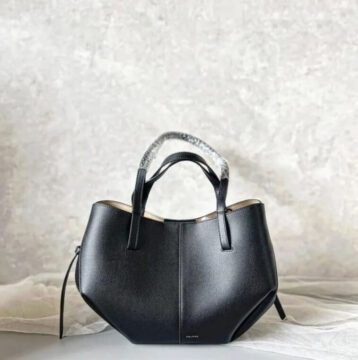 Polene Cyme Mini Handbag, Black - AjmanShop
