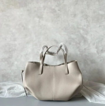 Polene Cyme Mini Handbag, White- AjmanShop