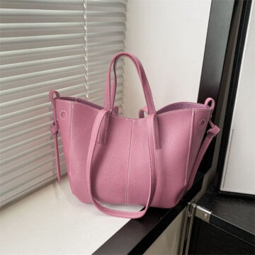 Polene HandBags for Women Shoulder Pattern Ladies Bag Pink- AjmanShop