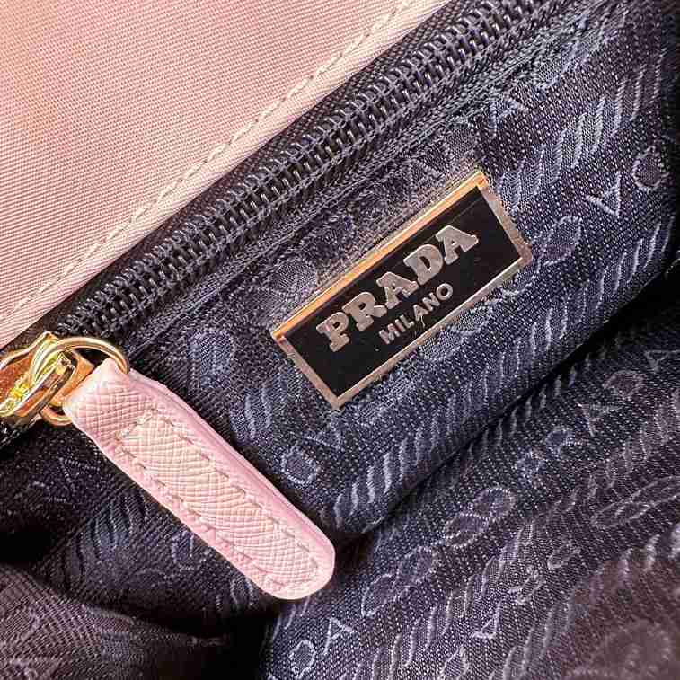 Prada Handbag with Gold Metal Handle Message Bag- AjmanShop