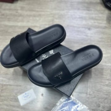 Prada Mens SLipper Open Toe Sandal with Logo - AjmanShop