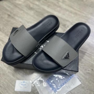 Prada Mens SLipper Open Toe Sandal with Logo - AjmanShop