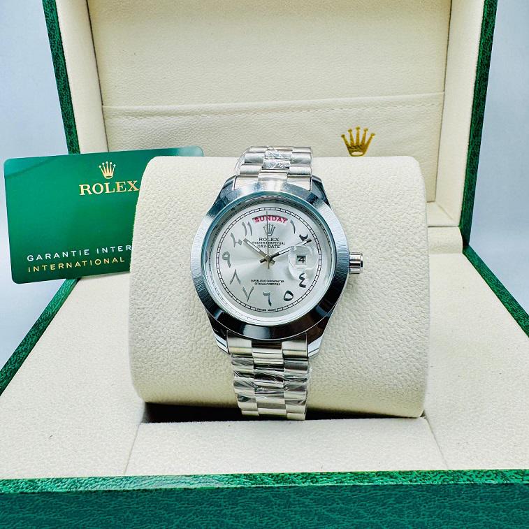 Rolex Arabic Watch for Men in Stainless Steel - AjmanShop