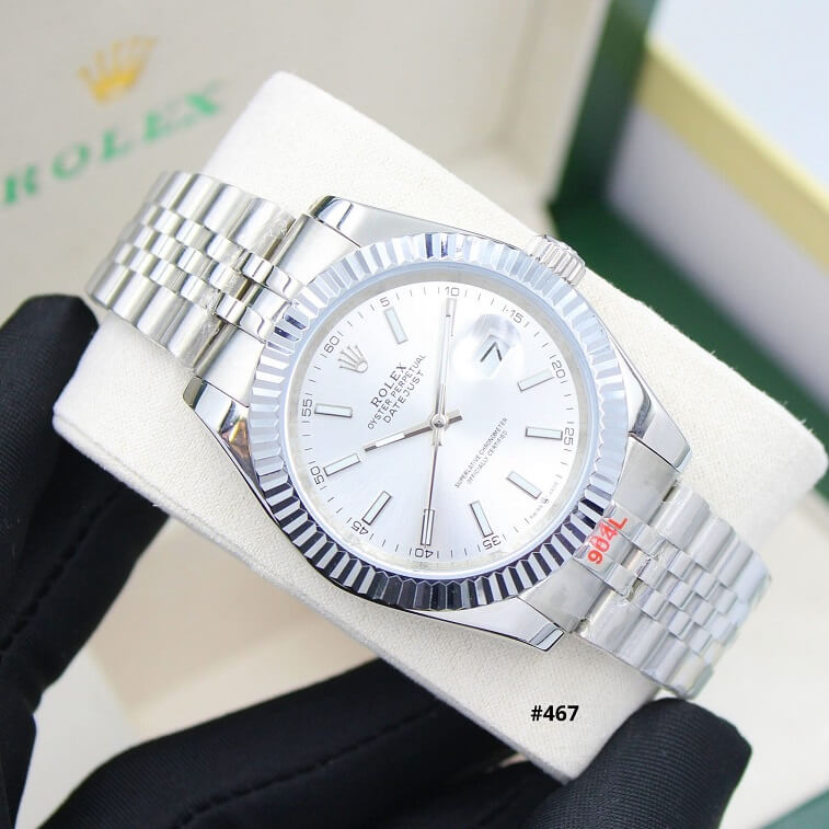 Rolex Datejust Automatic Watch, White - AjmanShop