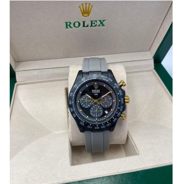 Rolex Grey Watches for Men Sports Analog Quartz - AjmanShop