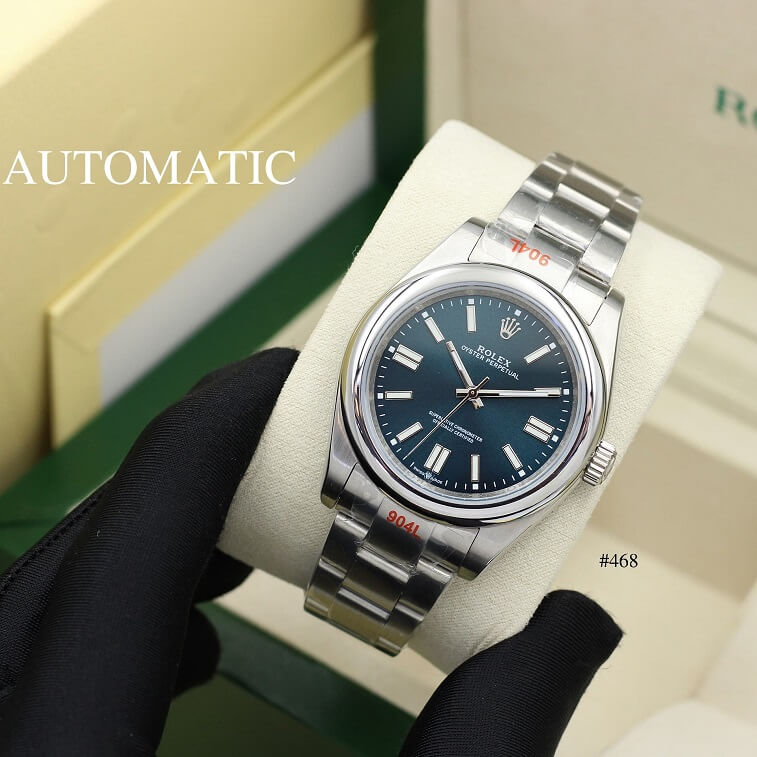 Rolex Oyster Perpetual Watch, Black - AjmanShop