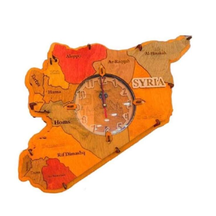 Syria Natural Wood Wall Clock- Ajmanshop