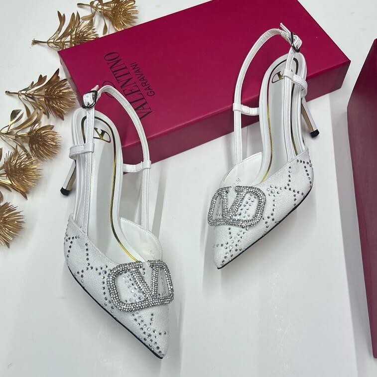 Valentino Satin Pumps for Women in Shiny Suede- AjmanShop