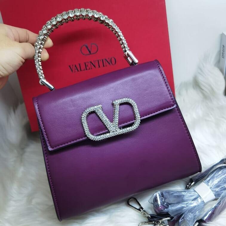 Valentino V Sling Bag For Women in Stone work- AjmanShop