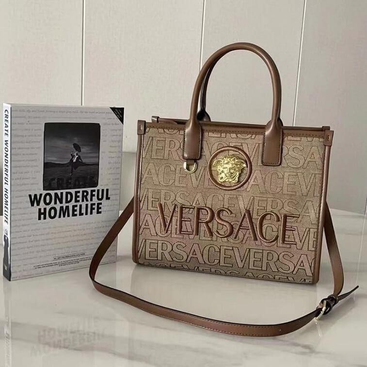 Versace Canvas Bag with Gold Logo For Women in Ajman Shop