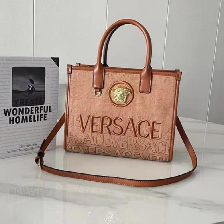 Versace Canvas Bag with Gold Logo For Women in Ajman Shop
