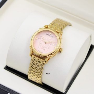 Versace Safety Pin Watch for Ladies in Gold - AjmanShop
