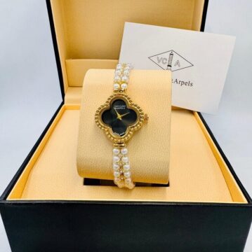 Womens Vancleef Watch with Pearl and Stone Work- AjmanShop