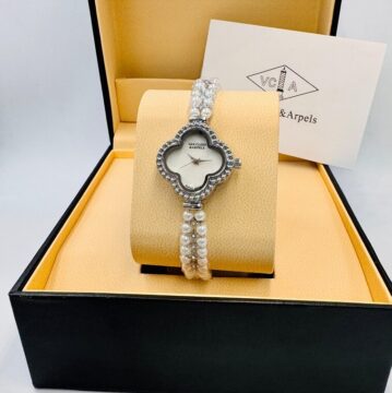 Womens Vancleef Watch with Pearl and Stone Work- AjmanShop