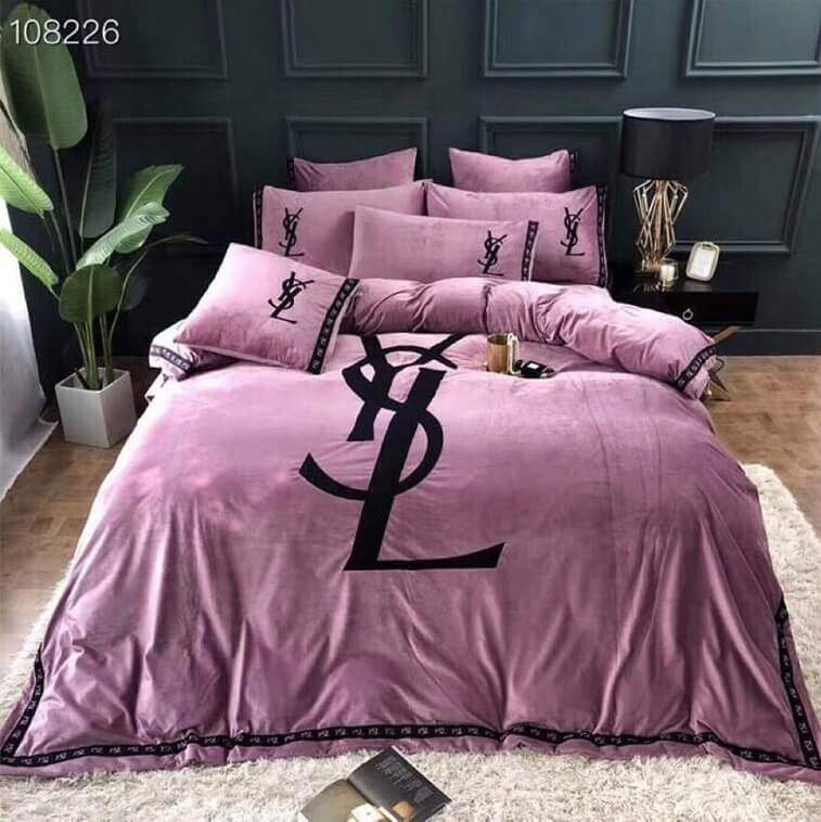 YSL Brand Bedsheet Set 6pcs in Cotton Material- AjmanShop